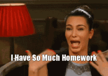 Kim Kardashian I Have So Much Homework GIF
