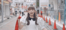Finger Pointing To Head Kawaii GIF - Finger Pointing To Head Kawaii ユメムスビ GIFs