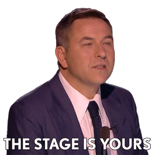 The Stage Is Yours David Walliams Sticker - The Stage Is Yours David Walliams Britains Got Talent Stickers