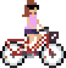 bici bike girl summer pixel