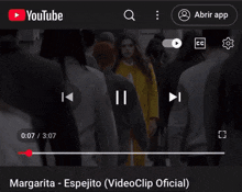 a screenshot of a youtube video titled margarita