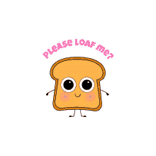 loaf love bread cute bread cute sticker