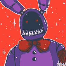 a pixel art drawing of bonnie the bunny