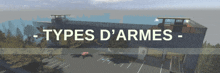 a sign that says types d' armes on top of a building