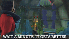 a cartoon cat is smiling in front of a fish tank with the words really on the bottom