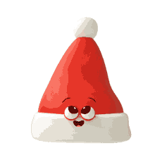 christmas cheer santa hat smile cute happy