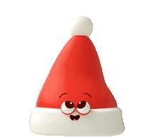 Santa Hat Dances Sticker - Christmas Cheer Santa Hat Smile Stickers
