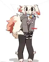 a cartoon of a cat wearing a hoodie and socks .