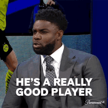 Hes A Really Good Player Micah Richards GIF - Hes A Really Good Player Micah Richards Uefa Champions League GIFs
