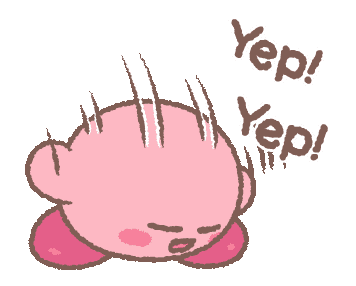 Kirby Yep Yep Yep Sticker - Kirby Yep Yep Yep Yep Stickers