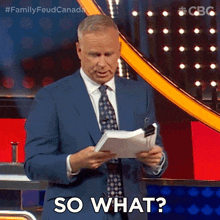 So What Gerry Dee GIF - So What Gerry Dee Family Feud Canada GIFs