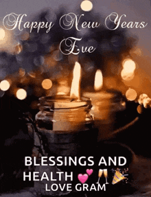 Happy New Years Eve Candles GIF
