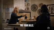 Pay Your Bills Retta GIF