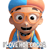 I Love Hot Cocoa Blippi Sticker - I Love Hot Cocoa Blippi Blippi Wonders Educational Cartoons For Kids Stickers