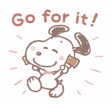 lets party smile go for it snoopy cute
