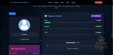 a screenshot of a smart code hub progress tracker page