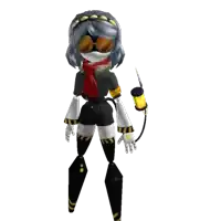 a cartoon character wearing sunglasses and a scarf