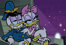 Donald Duck Daisy Duck GIF - Donald Duck Daisy Duck Kiss GIFs