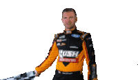 Posing With Flag Clint Bowyer Sticker - Posing With Flag Clint Bowyer Nascar Stickers