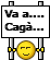 a smiley face is holding a sign that says `` va a ... caga ... ''