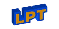 the word lpt is written in blue and orange blocks