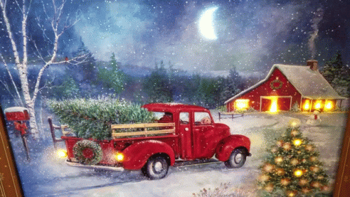 Free Printable  Merry Christmas Red Truck