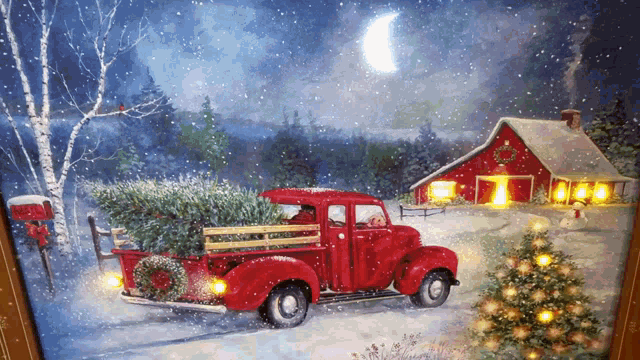2092 Old Red Truck Christmas Images Stock Photos  Vectors  Shutterstock