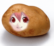a potato with a cartoon face on it