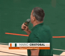 University Of Miami Mario Cristobal GIF - University Of Miami Mario Cristobal Coach Cristobal GIFs