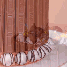 a close up of a hershey bar on a plate
