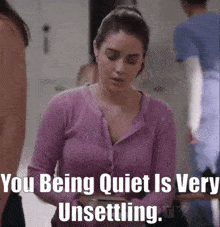 Greys Anatomy Jules Millin GIF - Greys Anatomy Jules Millin You Being Quiet Is Very Unsettling GIFs