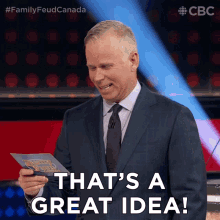 Thats A Great Idea Gerry Dee GIF - Thats A Great Idea Gerry Dee Family Feud Canada GIFs