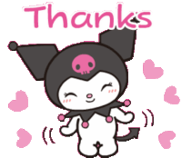 a cartoon character with a skull on its head and the words thanks
