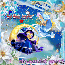 a picture of a cookie run character with the name doomed yumi on it