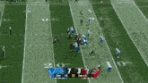 a football game between the lions and the falcons is going on
