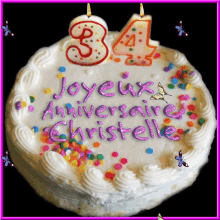 Joyeux Anniversaire Christelle Happy Anniversary Christelle GIF - Joyeux Anniversaire Christelle Happy Anniversary Christelle Cake GIFs