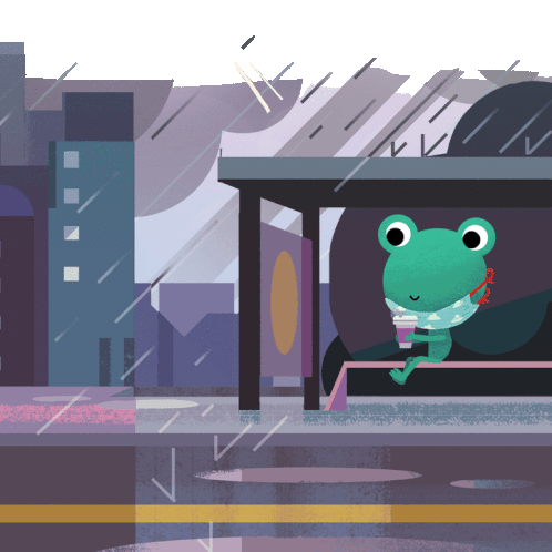 Thunderstorm Froggy Sticker - Thunderstorm Froggy Pixel Stickers