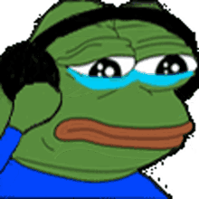 sad pepe frog tears emotional