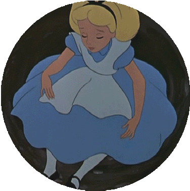 Alice In Wonderland Falling Sticker - Alice In Wonderland Falling Free Fall Stickers