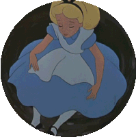 Alice In Wonderland Falling Sticker - Alice In Wonderland Falling Free Fall Stickers