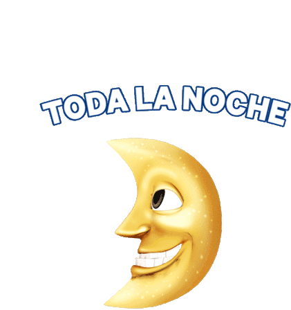 Toda La Noche Moon Sticker - Toda La Noche Moon Half Moon Stickers