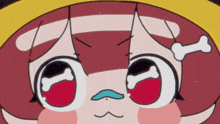 a cartoon character has a bone in her hair