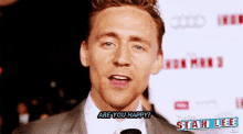 Tom Hiddleston Happy GIF - Tom Hiddleston Happy Tom GIFs