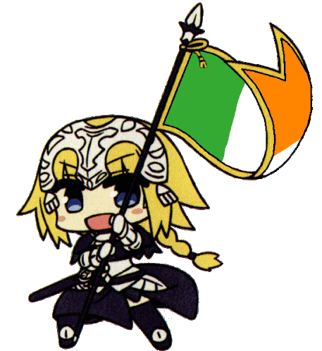Irish Flag Sticker - Irish Flag Jeanne Stickers