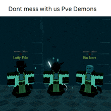 a screenshot of luffy palo and rin loset from roblox