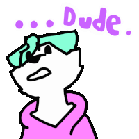 a drawing of a person with sunglasses and the word dude