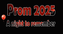 prom 2025 a night to remember with red balloons in the background