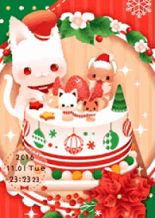 クリスマスケーキ　メリークリスマース GIF - Christmas Cake GIFs