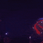 a person 's face is surrounded by glowing lights