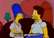 You'Re Pregnant? - Simpsons GIF